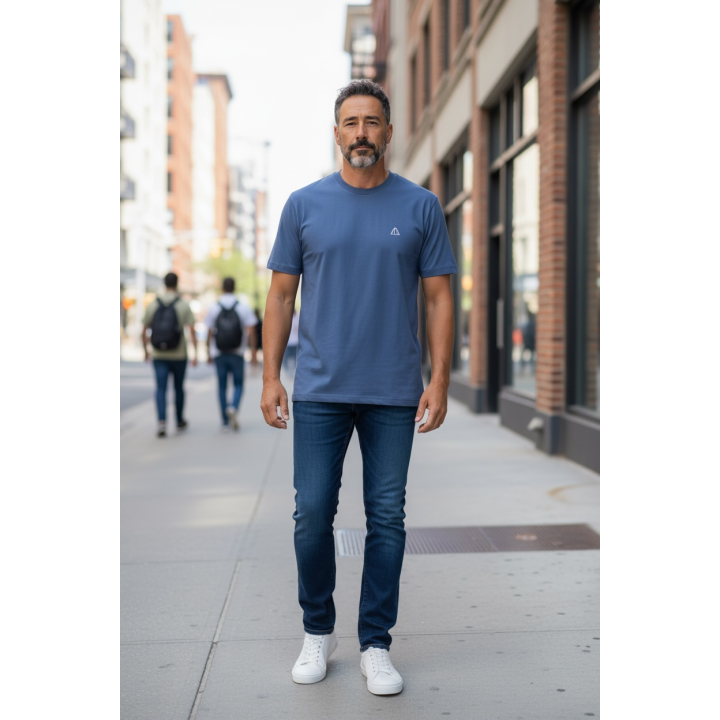 Camiseta Altea hombre azul petróleo