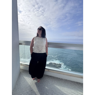 top crochet mujer calado 100% algodón