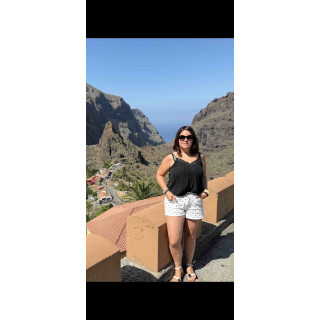 Short mujer blanco con topos negros  RIN