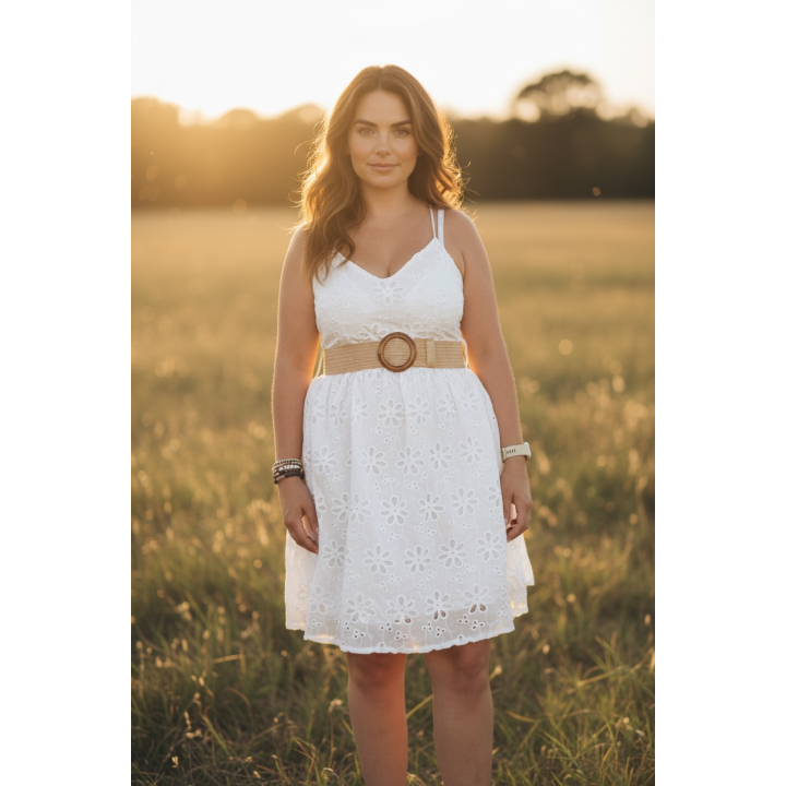 Vestido blanco mujer Briseida
