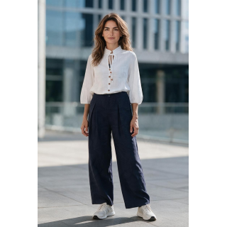 Blusa blanca con detalle lazo Gardenia